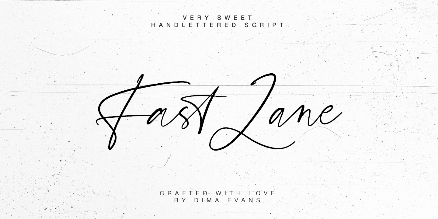 Przykładowa czcionka Fast Lane #1